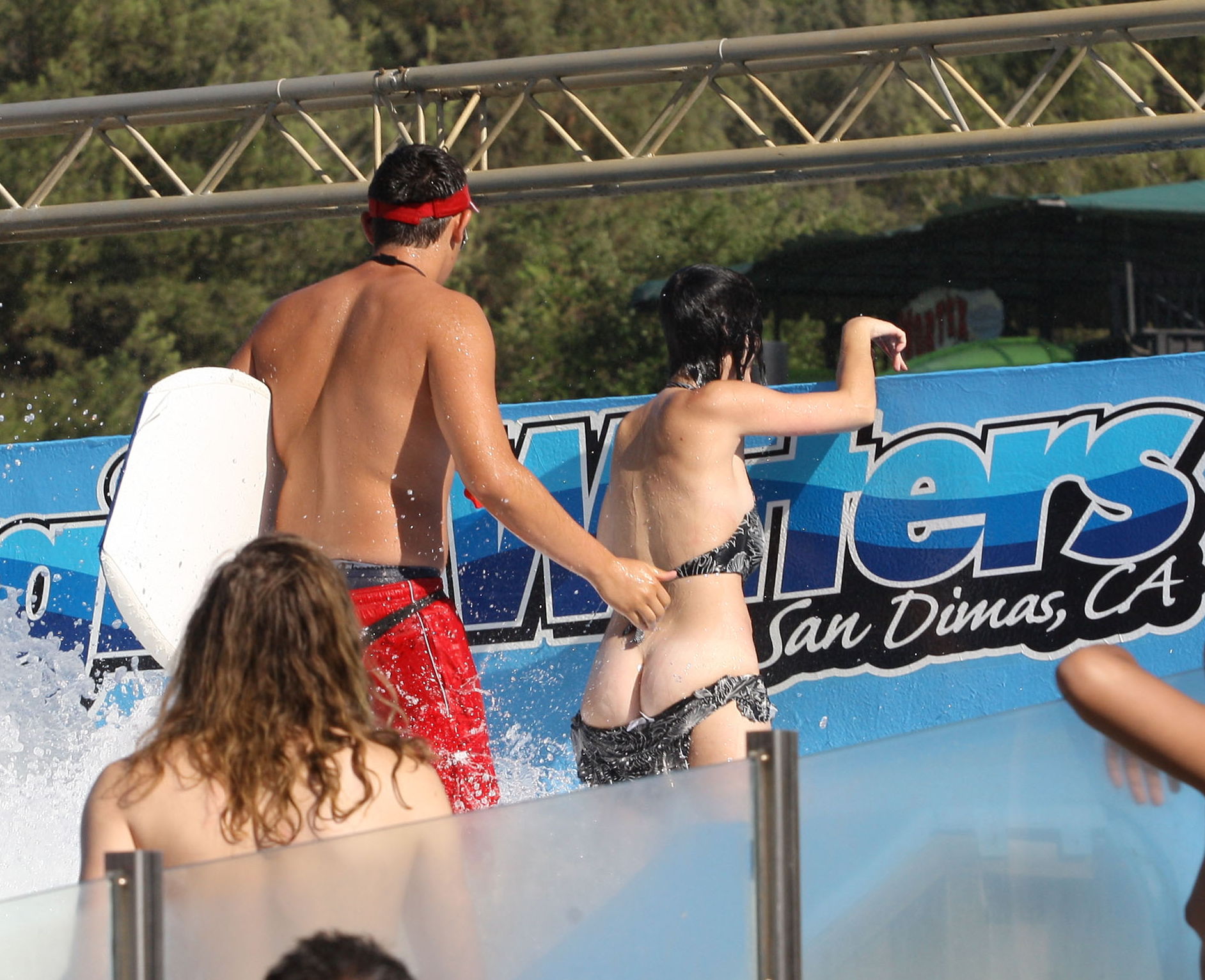 Wardrobe malfunction at water park